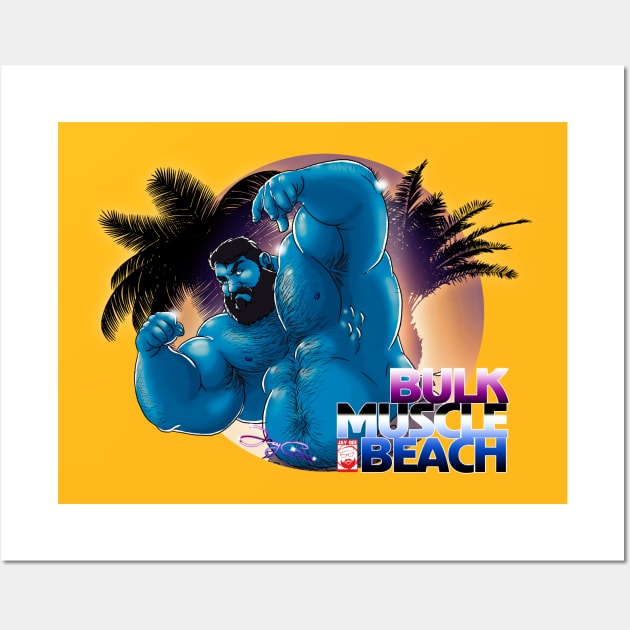 Bulk Muscle Beach Wall Art by JayGeeArt